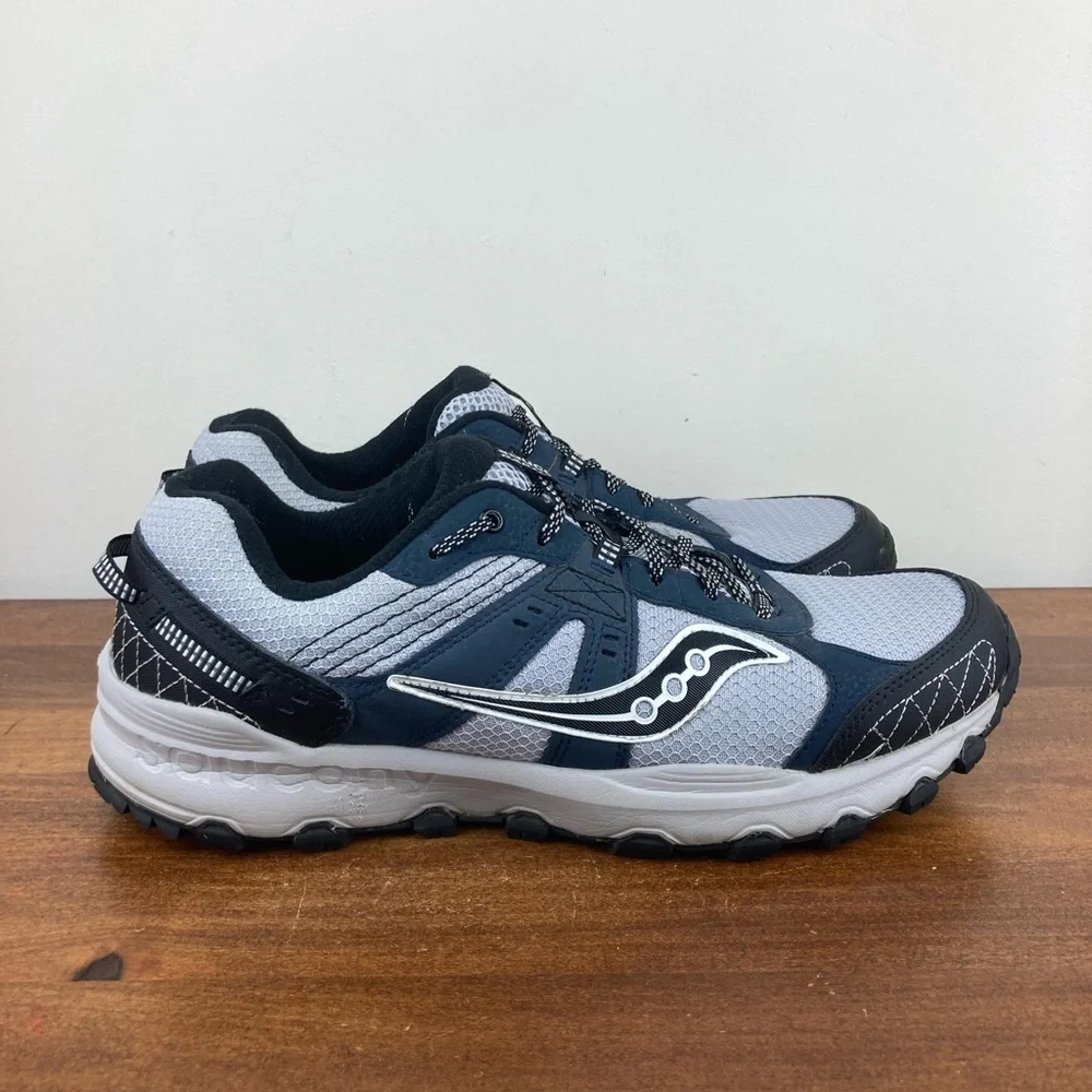 Saucony Grid Raptor TR 2 Running Shoes Gray Navy Blue S25427-5 Men's Size 11.5. - Picture 4 of 11